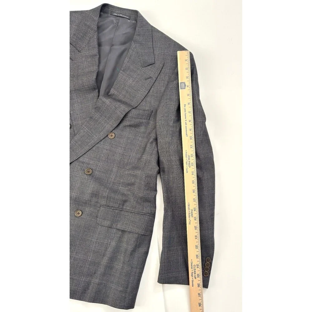 Ermenegildo Zegna Gray Double Breasted Men's Suit Fine Worsted Super 100's SZ 54